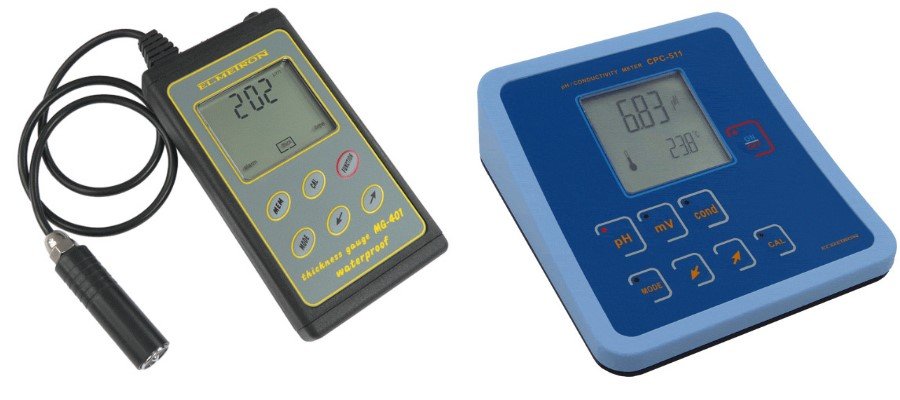 Mérőműszerek, pH-mérő, vezetőképesség-mérők, oxigénmérők, vastagságmérők, thermometers 01